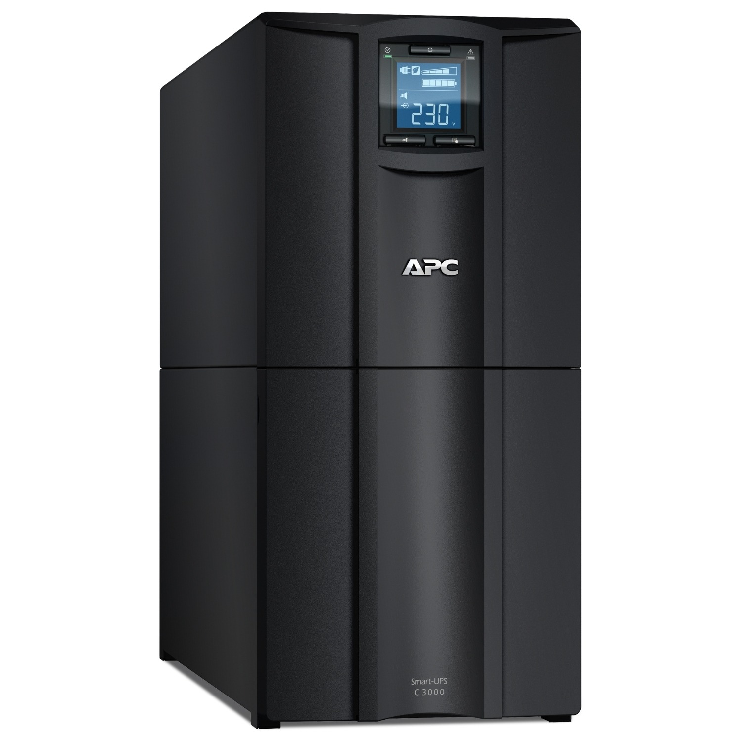 APC Smart-UPS C, Line Interactive, 3kVA, Tower, 230V, 8x IEC C13+1x IEC C19 outlets, USB and Serial communication, AVR, Graphic LCD